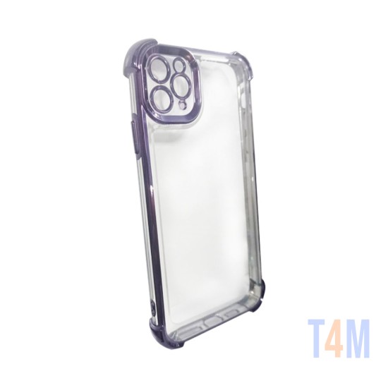 Capa de Silicone Duro com Lente de Câmara Série Q para Apple iPhone 11 Pro Max Roxo